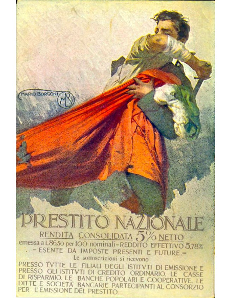 19xx - PRESTITO NAZIONALE 5%  CARTOLINA PUBBLICITARIA