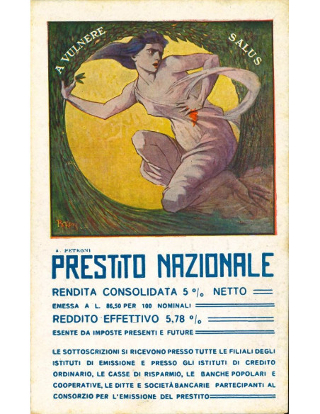 19xx - PRESTITO NAZIONALE 5%  CARTOLINA PUBBLICITARIA