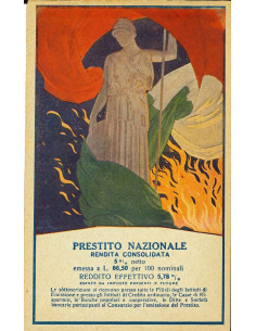 19xx - PRESTITO NAZIONALE 5%  CARTOLINA PUBBLICITARIA