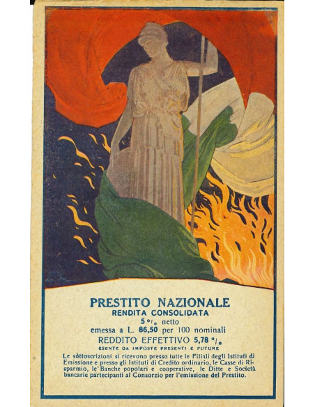 19xx - PRESTITO NAZIONALE 5%  CARTOLINA PUBBLICITARIA