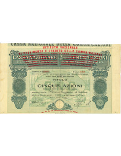 1930 - IST. NAZI. DI PREVIDENZA E CREDITO DELLE...