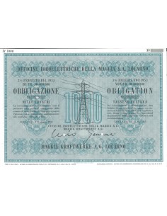 OFF. IDROELETTRICHE DELLA MAGGIA S.A. - 1 OBB. 3% LOCARNO 1953