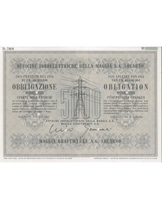OFF. IDROELETTRICHE DELLA MAGGIA S.A. - 1 OBB. 2,75% LOCARNO 1954