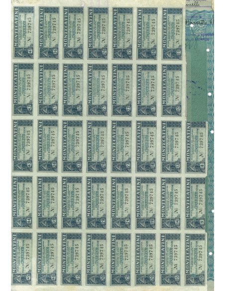 1947 - MONTECATINI - 500 AZIONI - MILANO