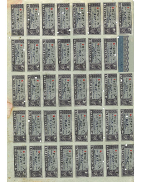 1952 - MONTECATINI - 20 AZIONI - MILANO