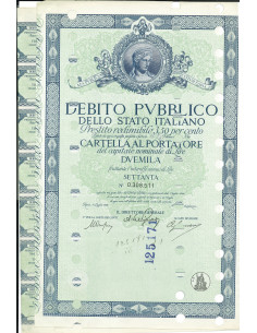 1948 - PRESTITO REDIMIBILE 3,50% CARTELLA 2.000 LIRE -...