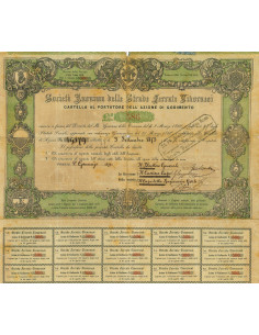 1874 - STRADE FERRATE LIVORNESI SOC. AN. - 1 AZIONE -...