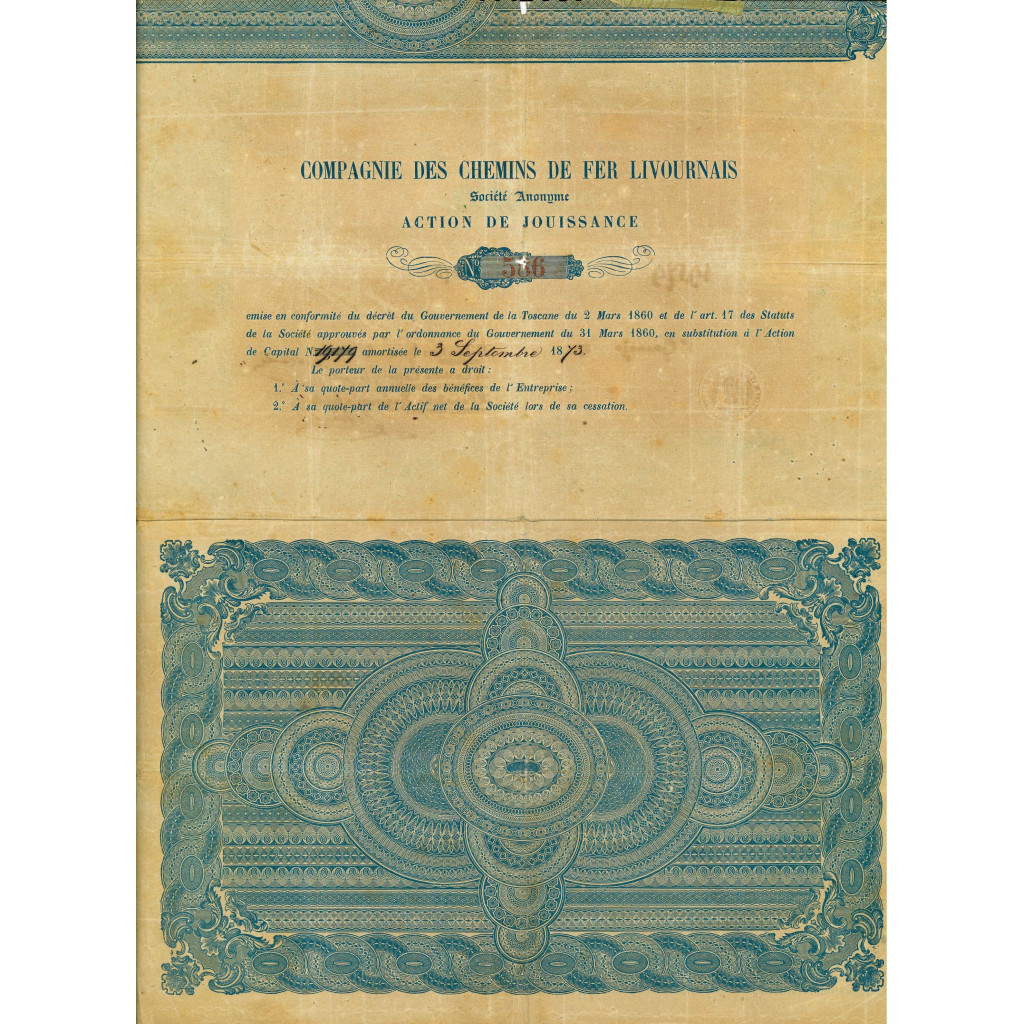 1874 - STRADE FERRATE LIVORNESI SOC. AN. - 1...