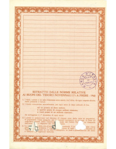 1958 - BUONI DEL TESORO NOVENNALI 5% - CERTIFICATO... 2