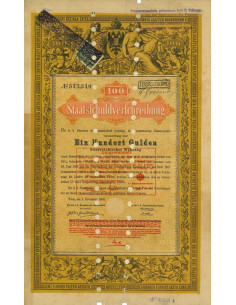 1868 - STAATSSCHULDVERSCHREIBUNG 100 GULDEN - WIEN