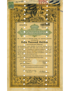 1868 - STAATSSCHULDVERSCHREIBUNG 10000 GULDEN - WIEN