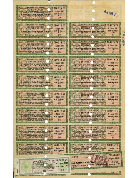 1868 - STAATSSCHULDVERSCHREIBUNG 10000 GULDEN - WIEN