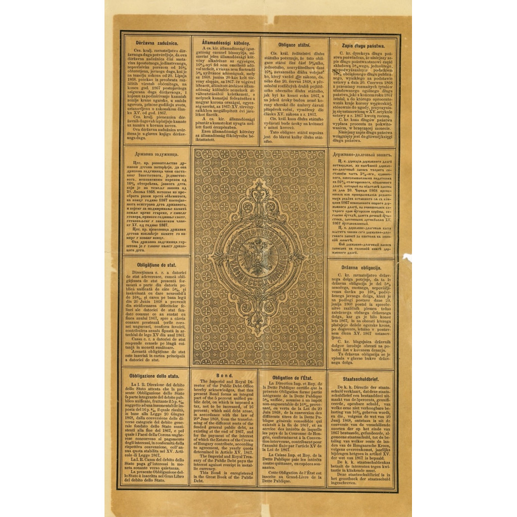 1870 - STAATSSCHULDVERSCHREIBUNG VARIABLE CUT -...