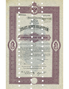 1897 - STAATS RENTE OBLIGATION 200 KRONEN