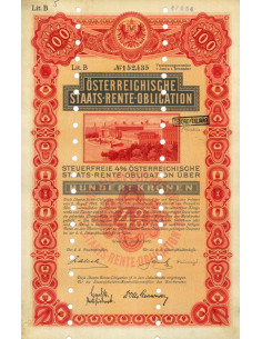 1912 - STAATS RENTE OBLIGATION 100 KRONEN