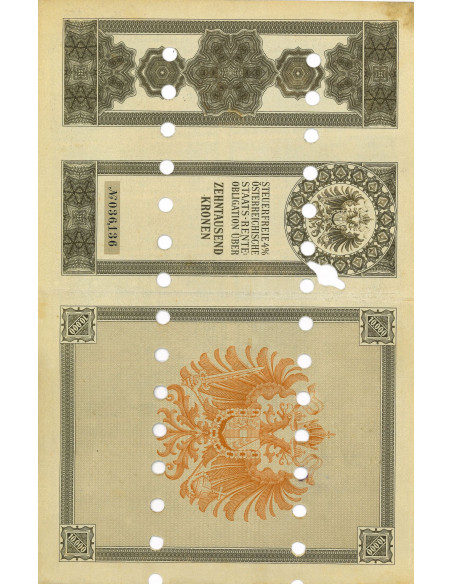 1910 - STAATS RENTE OBLIGATION 10000 KRONEN