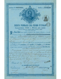 1916 - CERTIFICATO CONSOLIDATO 3,5% - DEB. PUBBLICO REGNO...