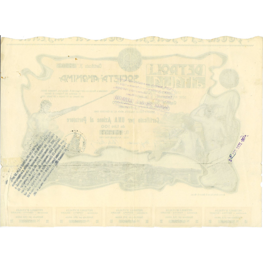 copy of 1906 - PETROLI D'ITALIA S.A. - GENOVA
