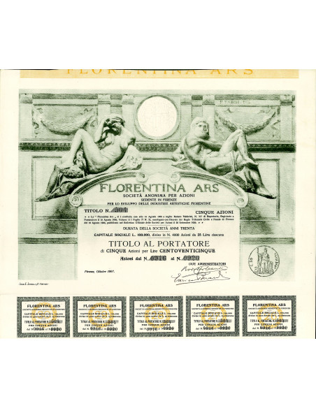1907 - FLORENTINA ARS S.P.A. (Illustratore F. Fabbi) - FIRENZE