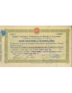 CASSA CENTR. FEDERATIVA IN REGIO C. - BUONO 2000 LIRE 1935