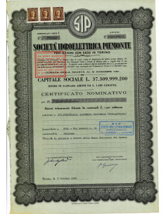 1956 - SIP SOCIETA' IDROELETTRICA PIEMONTE - 50.000...