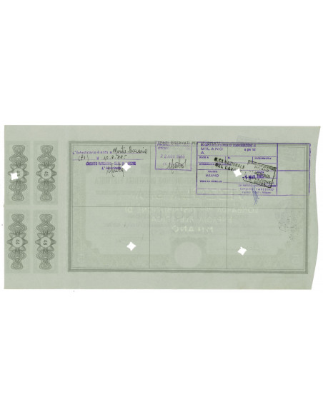 1963 - VIZZOLA SOC. PER AZIONI PER LA DISTRIBUZIONE DI ENERGIA ELETTRICA - 5 AZIONI - MILANO