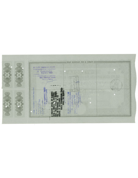 1961 - VIZZOLA SOC. PER AZIONI PER LA DISTRIBUZIONE DI ENERGIA ELETTRICA - 10 AZIONI - MILANO