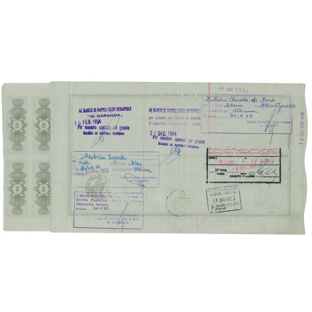 1954 - VIZZOLA SOC. PER AZIONI PER LA...