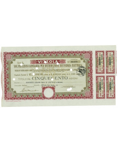 1958 - VIZZOLA SOC. PER AZIONI PER LA DISTRIBUZIONE DI...