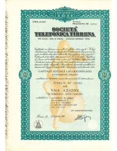 1951 - TELEFONICA TIRRENA SOC. - 1 AZIONE - ROMA