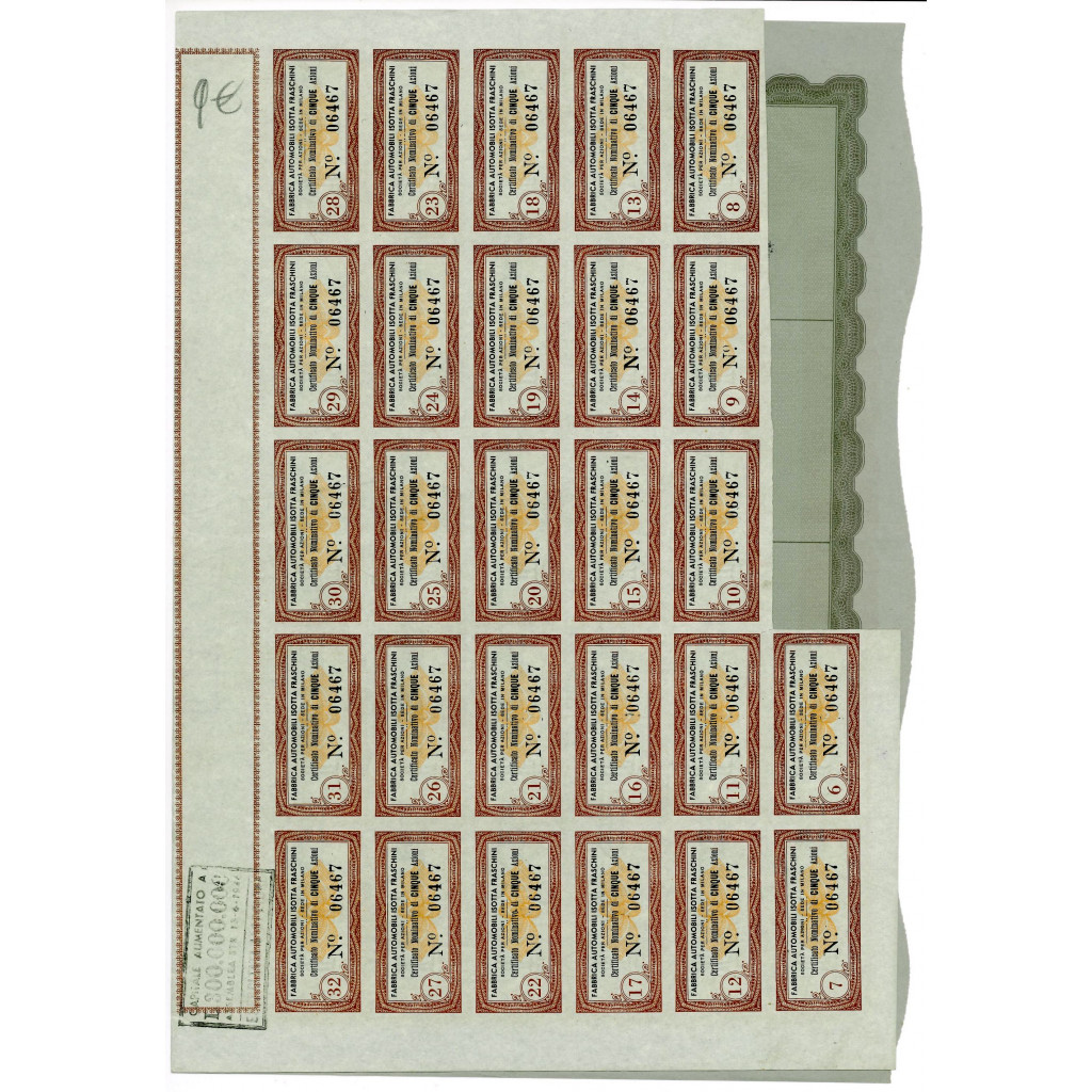 1942 - FABBRICA AUTOMOBILI ISOTTA FRASCHINI - 5...