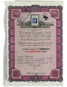 1942 - FABBRICA AUTOMOBILI ISOTTA FRASCHINI - 25 AZIONI -...