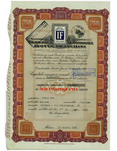 1946 - FABBRICA AUTOMOBILI ISOTTA FRASCHINI - 250 AZIONI...