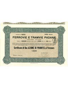1907 - FERROVIE E TRAMVIE PADANE - 1 AZIONE - MILANO