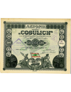 1920 - COSULICH SOC. DI NAVIGAZIONE - 1 AZIONE  lire 200...
