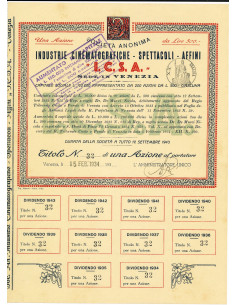 1934 - I.C.S.A. INDUSTRIE CINEMATOGRAFICHE - SPETTACOLI -...