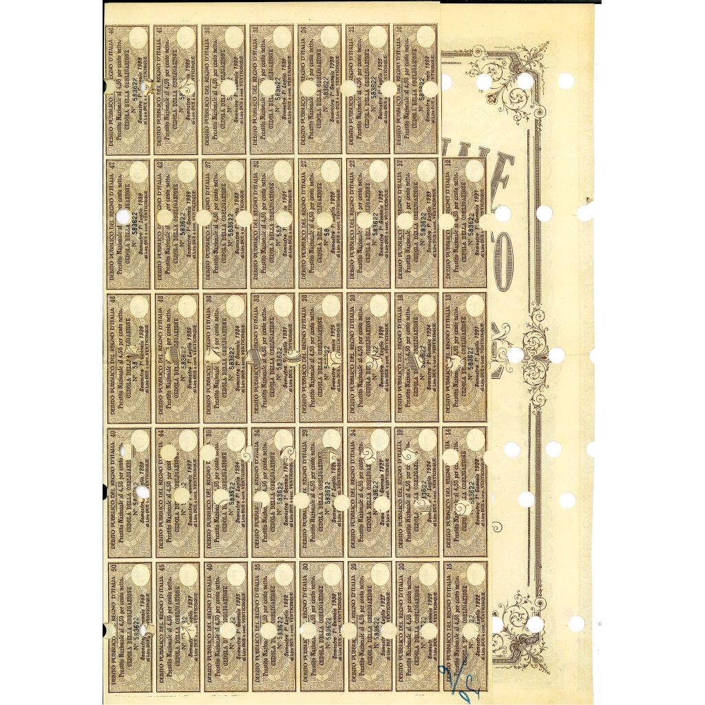 1920 - OBBLIGAZIONE LIRE 100 - REGNO D'ITALIA -...