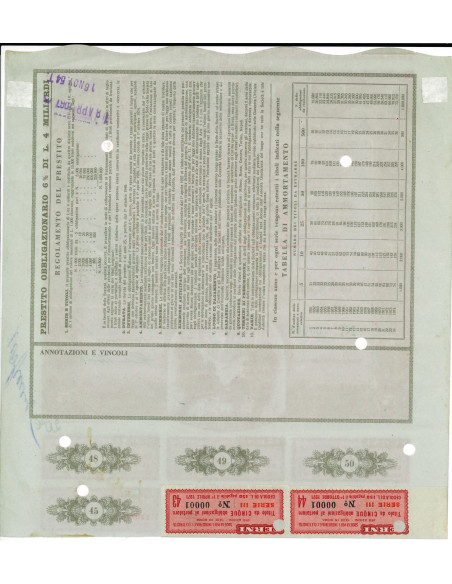 1951 - TERNI - SOCIETA' PER L' INDUSTRIA E L' ELETTRICITA' 5 AZIONI SERIE III  - ROMA