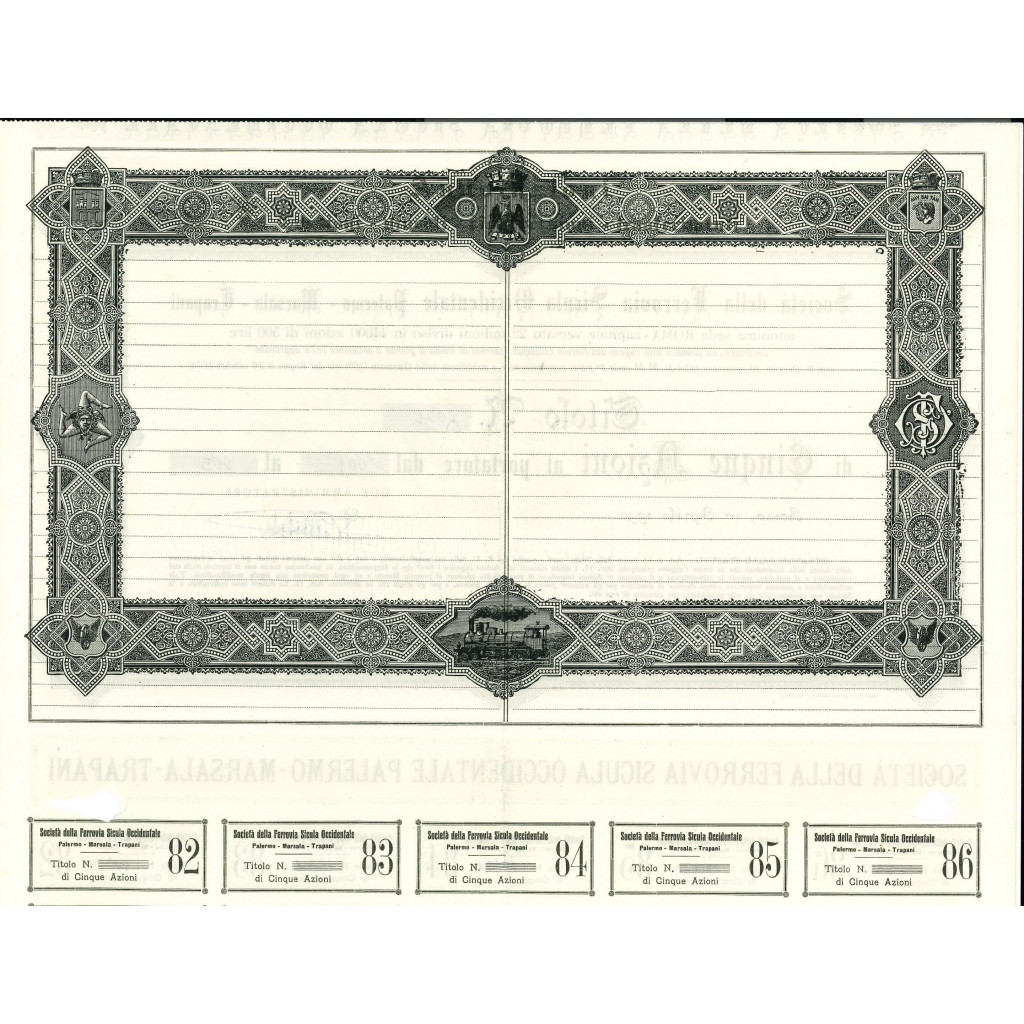 1930 - SOC. DELLA FERROVIA SICULA OCCIDENTALE...