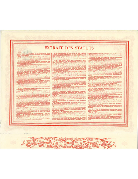 1904 - TRAMWAYS ET ECLAIRAGE ELECTRIQUES A CATANE Azione di dividendo al portatore