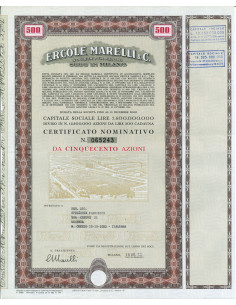 1973 - ERCOLE MARELLI & C. SPA - 500 AZIONI - MILANO