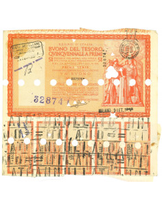 BUONO DEL TESORO QUINQUENNALE - SERIE PRIMA MILANO 1948