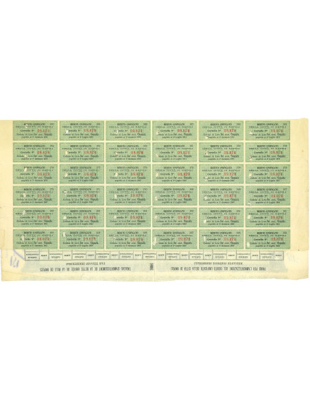 1881 - DEBITO UNIFICATO 5% - CITTA' DI NAPOLI - CARTELLA DA LIRE 100
