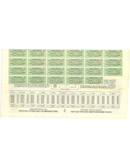 1955 - DEBITO UNIFICATO 5% - CITTA' DI NAPOLI - CARTELLA DA LIRE 100