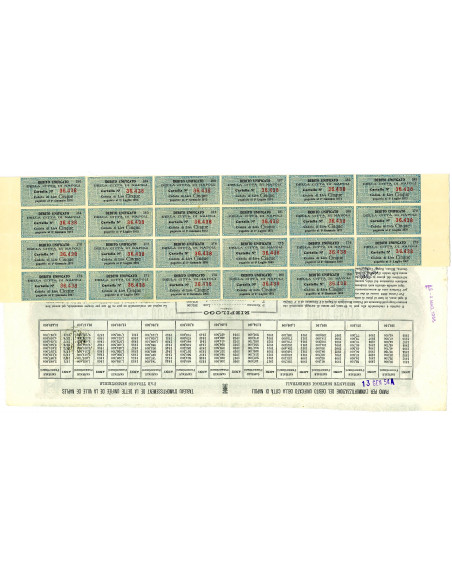 1881 - DEBITO UNIFICATO 5% - CITTA' DI NAPOLI - CARTELLA DA LIRE 200