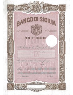 BANCO DI SICILIA - FEDE DI CREDITO