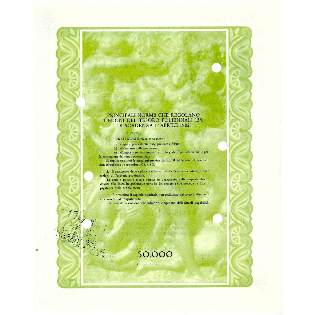 1978 - BTP POLIENNALI SERIE 15ESIMA - 50000...