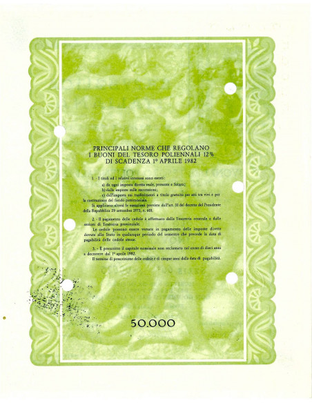 1978 - BTP POLIENNALI SERIE 15ESIMA - 50000 LIRE ROMA