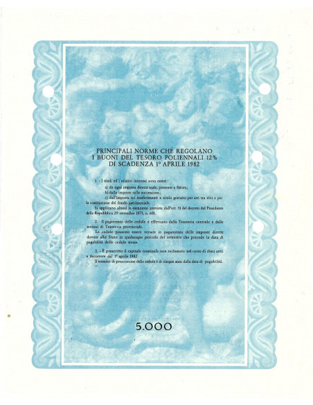 1978 - BTP POLIENNALI SERIE 28 LIRE 5000 - ROMA (David di Michelangelo Buonarroti)