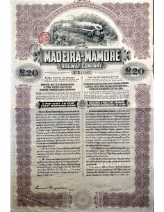 1910 - MADEIRA - MAMORE' RAILWAY COMPANY £ 20